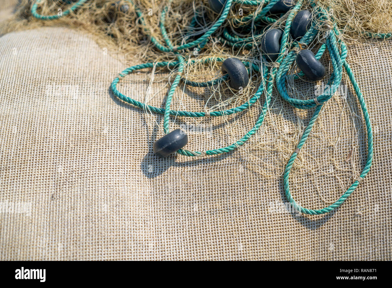 Industrial Fishing Equipment and Fishing Lines Stock Photo Alamy
