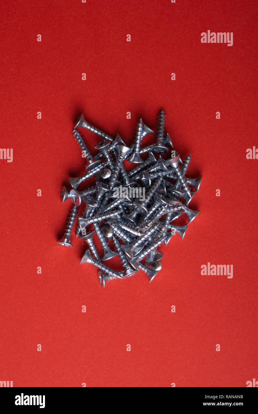 Self-tapping Screws - Perfect for Metal, Plastic and Wood Work. Stock Photo