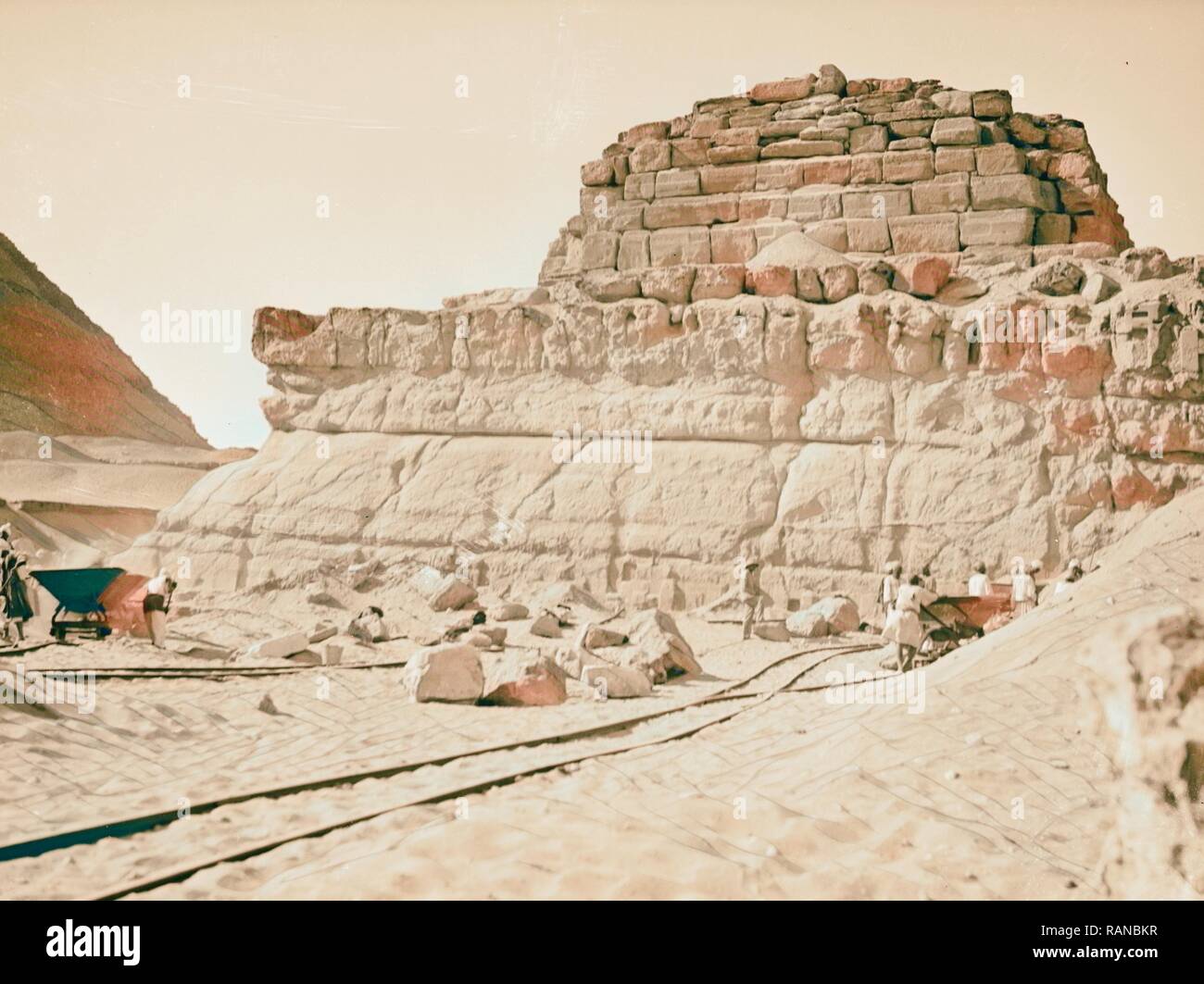 The fourth pyramid. The pyramid (closer view). 1934, Egypt, Jīzah ...