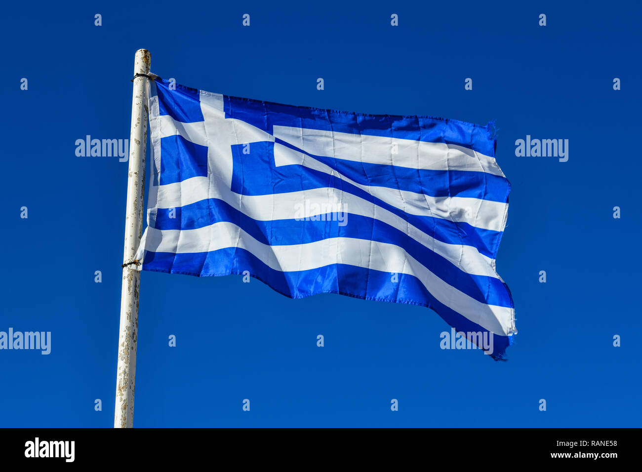 Flag, Greece, Fahne, Griechenland Stock Photo - Alamy