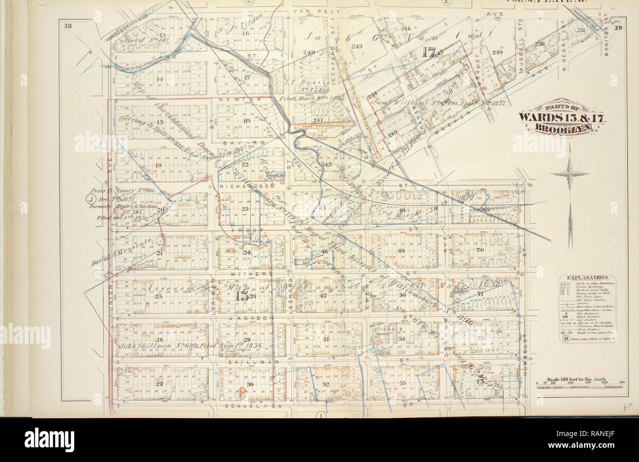 Vol. 6. Plate, H. Map bound by Van Cott Ave., Van Pelt Ave., Monitor St ...