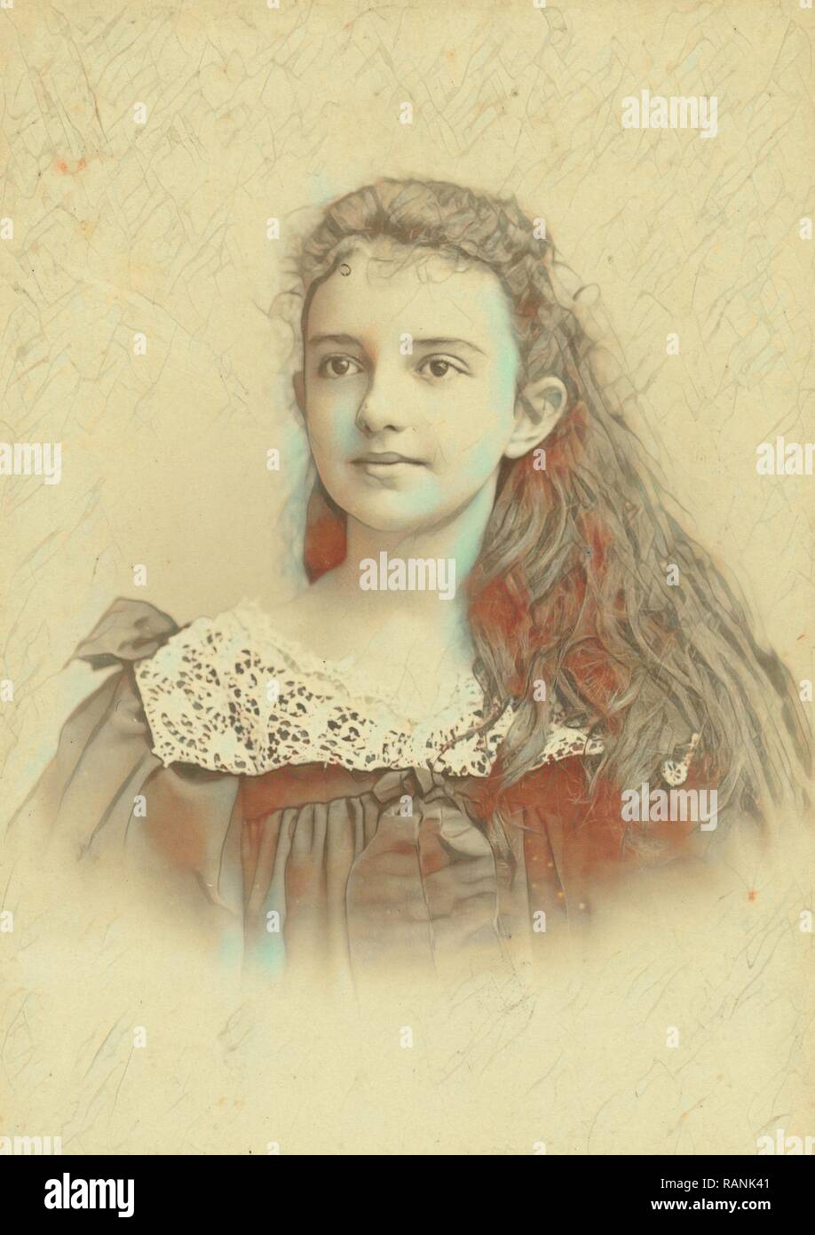 Portrait girl, Charls & Co., c. 1880 c. 1900. Reimagined by Gibon