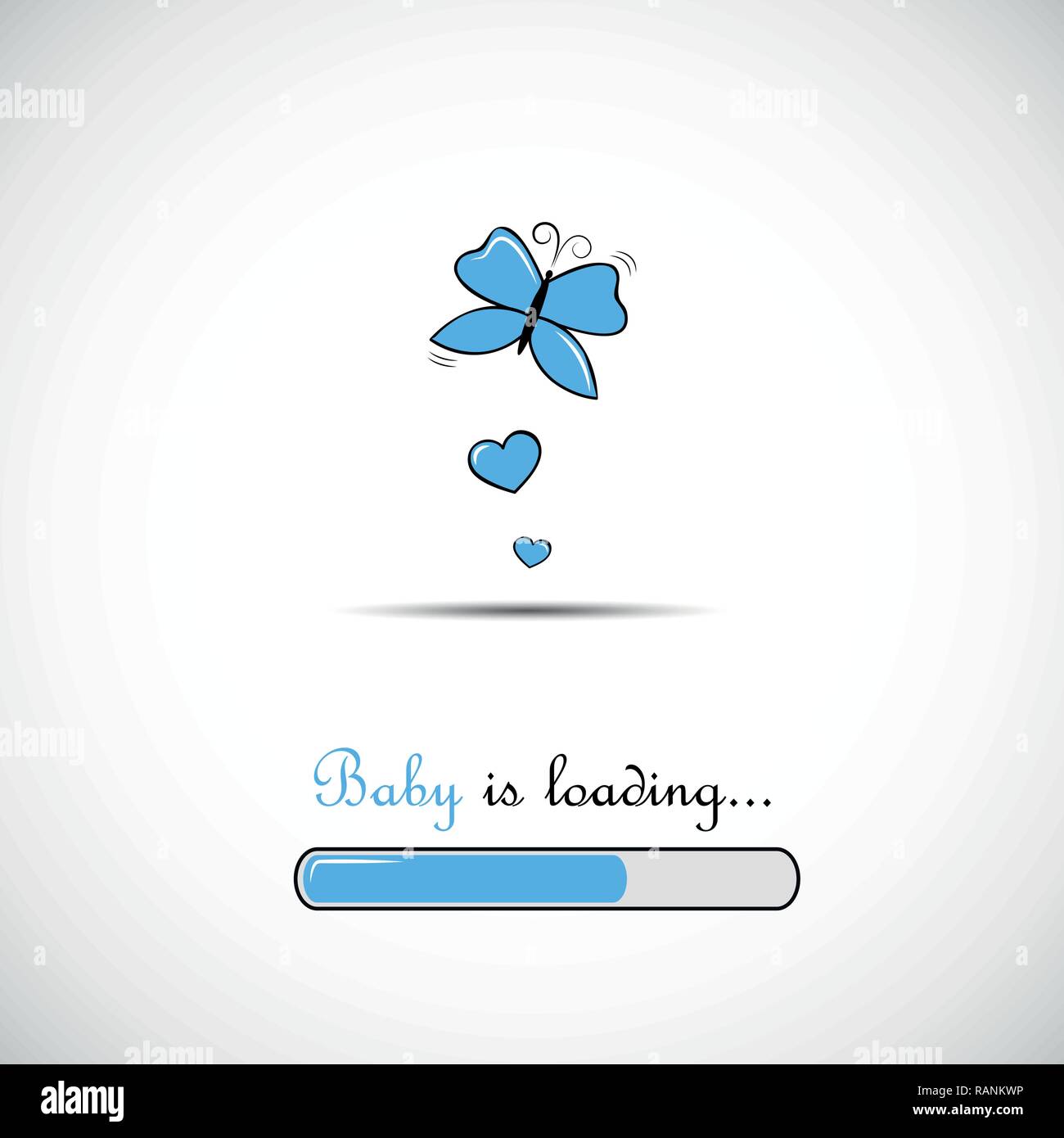 baby boy is loading butterfly vector illustration Stock Vector Image ...