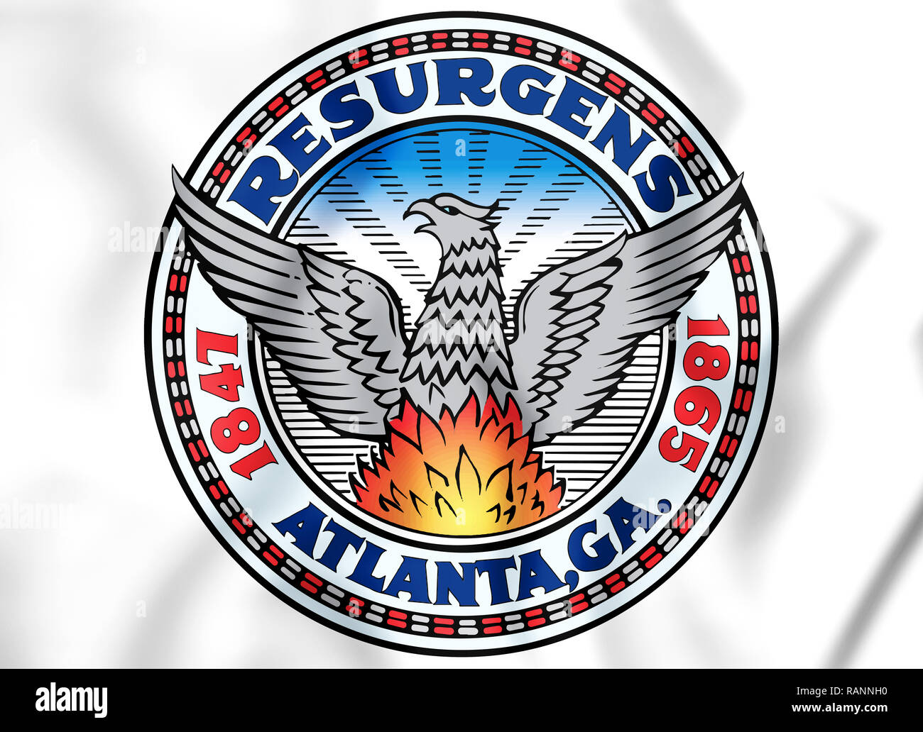 3D Seal of Atlanta (Georgia), USA. 3D Illustration. Stock Photo