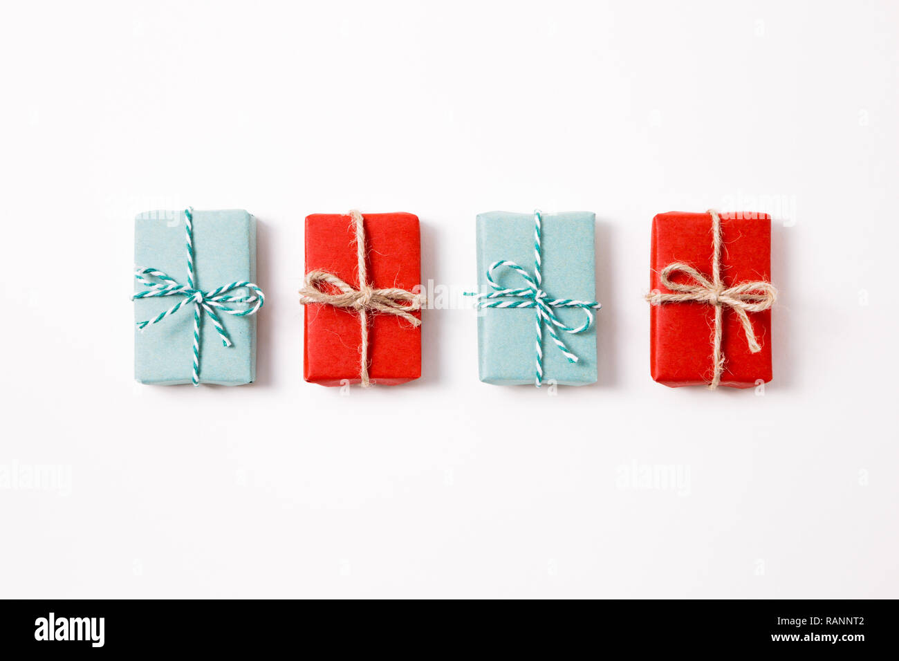 Gift boxes isolated on white background Stock Photo