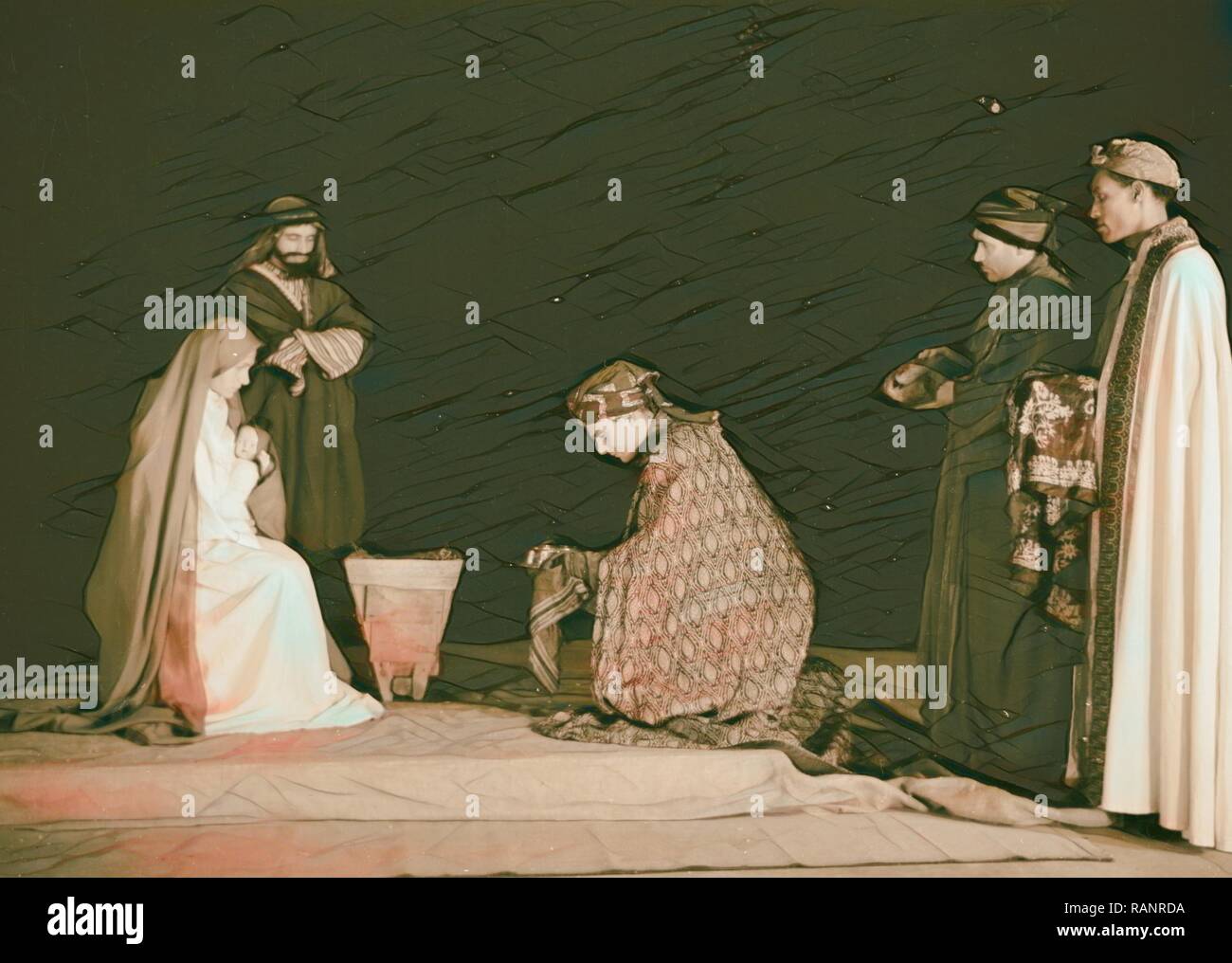 The Christmas Story, Y.M.C.A. tableaux The Adoration of the Magi I 1934, Jerusalem, Israel