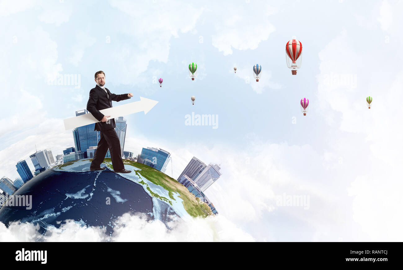 Showing right business direction Stock Photo - Alamy