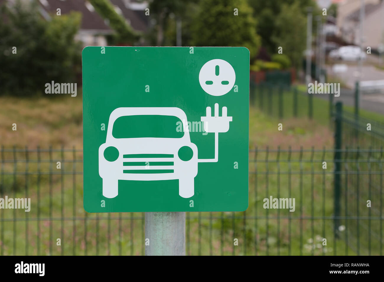 Scotland,Ayrshire,Largs, Electric car charging points Stock Photo Alamy