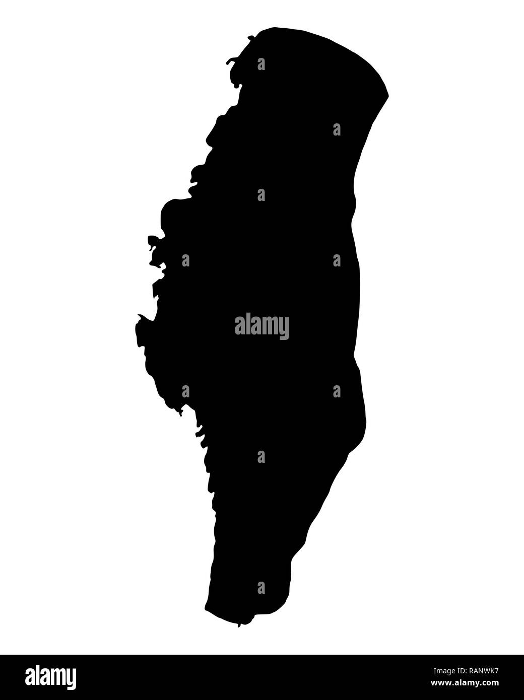 Map of Lake Winnebago Stock Photo Alamy