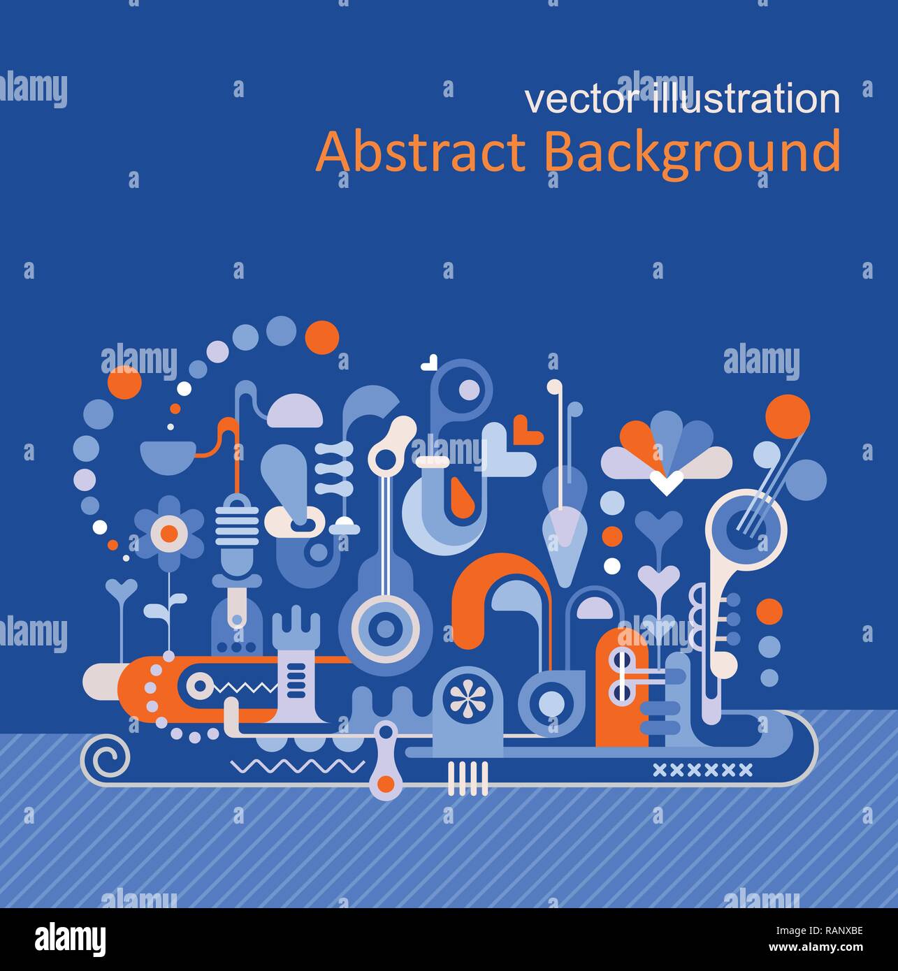 Blue shades Abstract Background vector illustration with place for text. Stock Vector