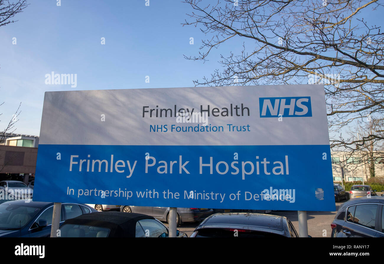 A general view of Frimley Park Hospital in Frimley, Surrey Stock Photo