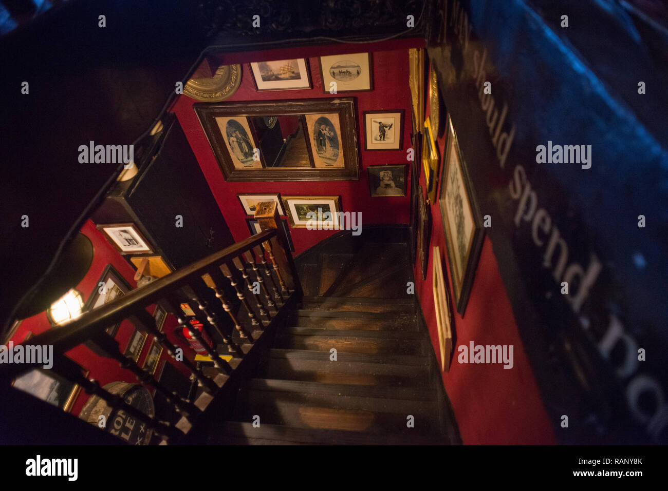 Interior view of the Mayflower pub, Rotherhithe, London Stock Photo