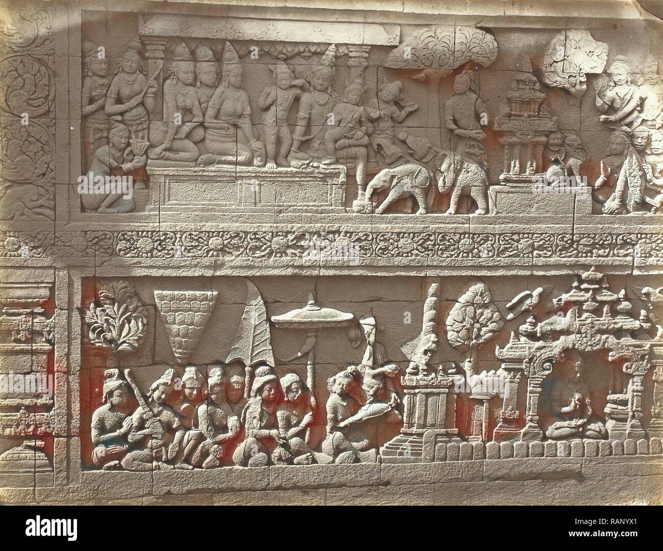 Borobudur relief gallery hi-res stock photography and images - Alamy | Poster