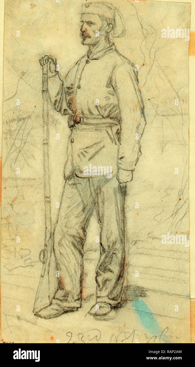 23rd N.Y. Vol, 1861-1863, drawing, 1862-1865, by Alfred R Waud, 1828 ...