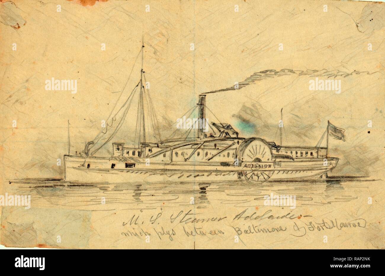 U.S. Steamer Adelaide, which plys between Baltimore & Fort Monroe ...