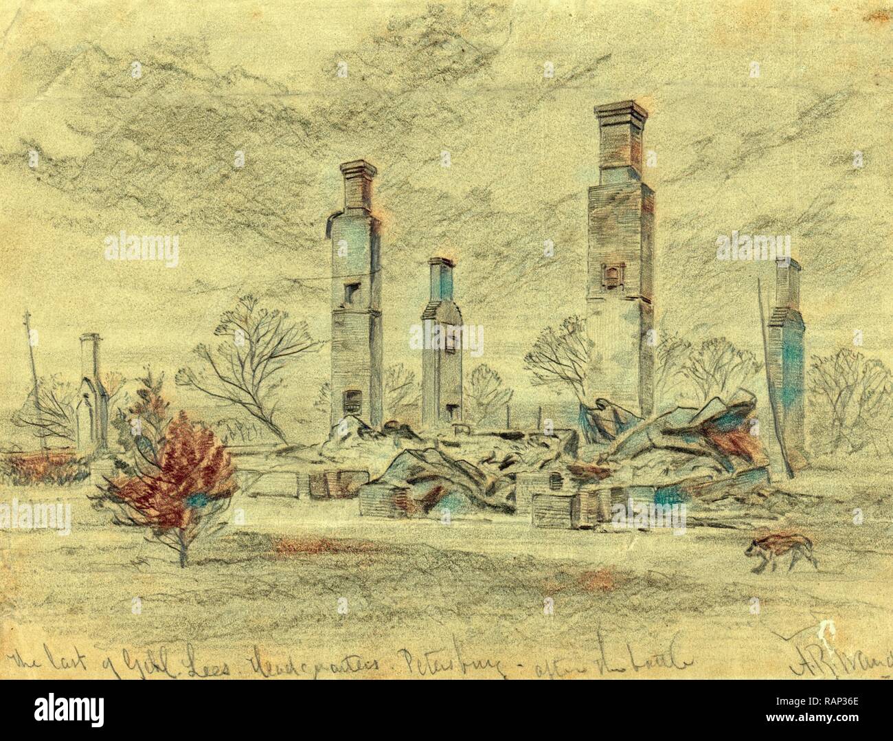 The last of Genl. Lees Headquarters Petersburg, after the battle ...