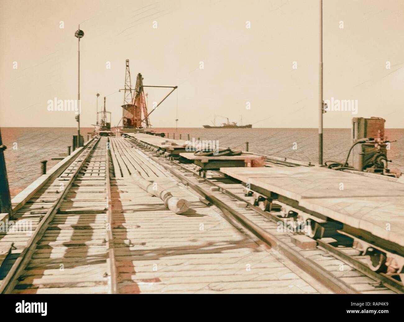 Palestine disturbances 1936. Tel-Aviv Jetty, as in December 1936, 200 ...
