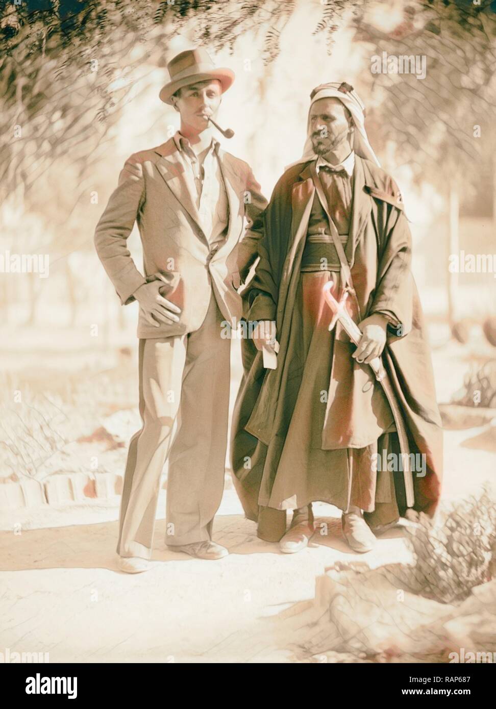 Sir Harold MacMichael His Excellency in Beersheba. June 1938. A Bedouin  tribal court forum during a speech made in reimagined Stock Photo - Alamy