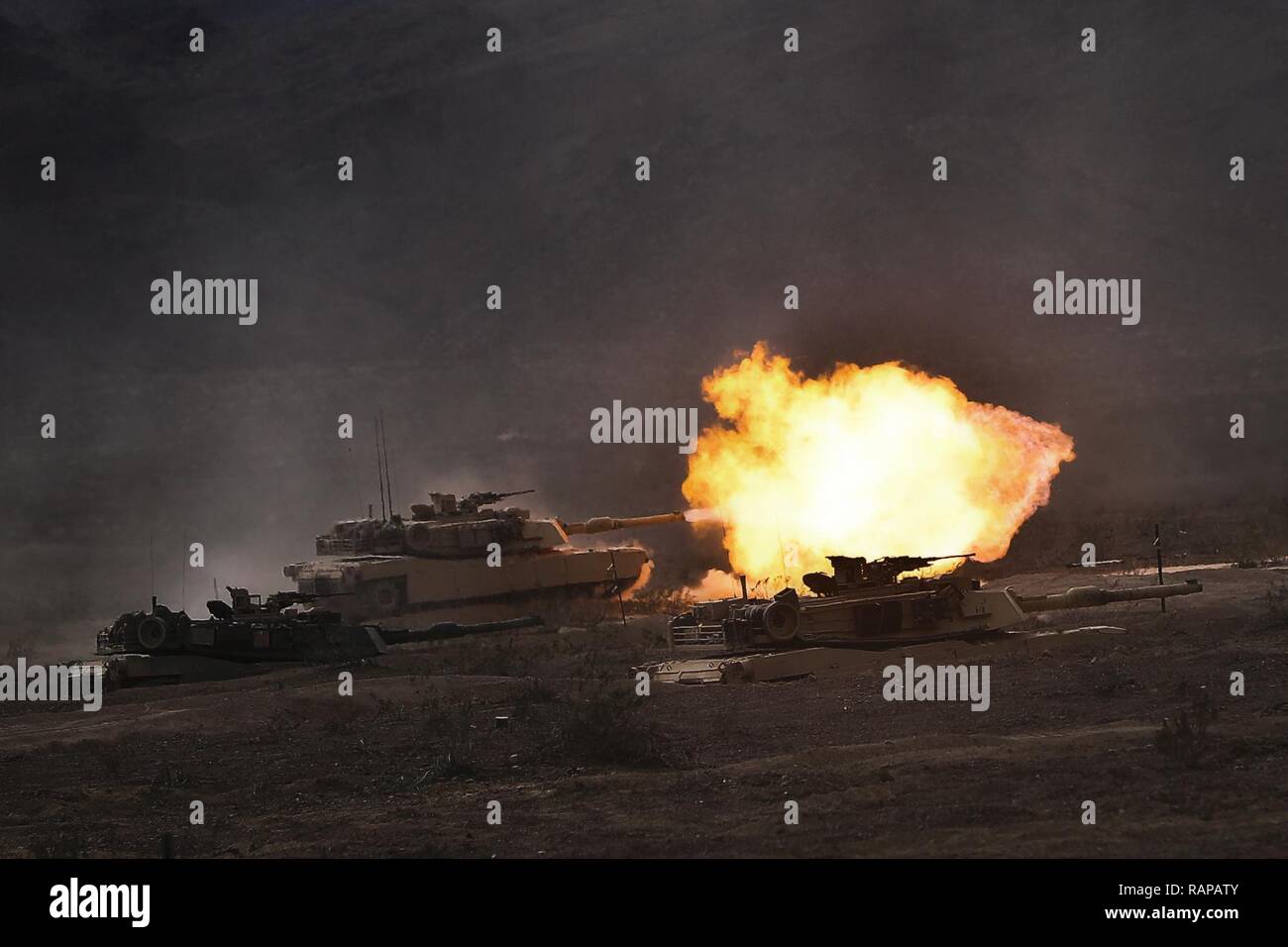 An M1A1 Abrams tank assigned to Delta Company, 1st Tank Battalion ...