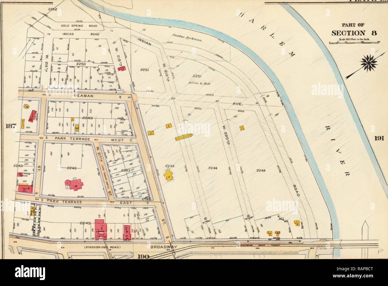 Plate 189 Bounded by Cold Spring Road, Indian Road Harlem River, Broadway, and W. 215th Street