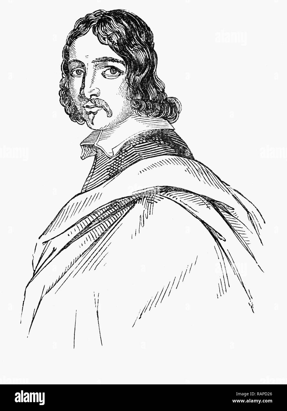 Francis Moore (1657 – 1715) was a British physician and astrologer who wrote and published what later became Old Moore's Almanack.  He was born into poverty in Bridgnorth. Moore was self-educated, learned to read by himself, and after becoming a physician and astrologer, served at the court of Charles II of England.  The almanac that bears his name was first published in 1697, originally giving weather and astrological predications, and is still published annually. Stock Photo