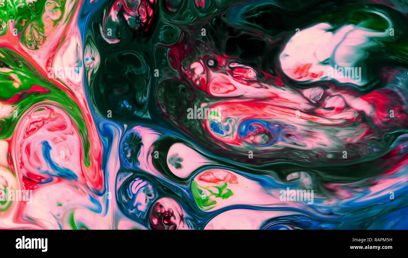 Abstract Paint Brush Ink Smooth Concept Symmetric Pattern Turbulence Stock Photo