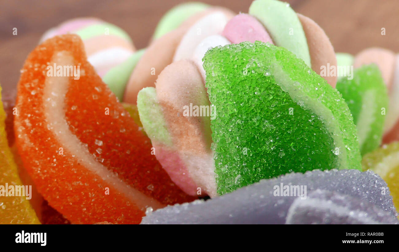 Candy Sweet Jelly Lolly and Delicious Sugar Dessert Stock Photo - Alamy