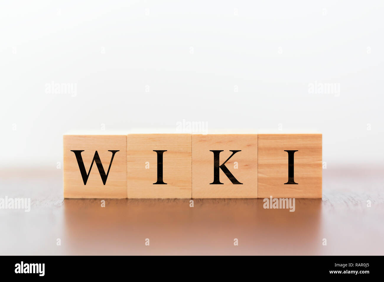 Info written on wooden cubes Stock Photo