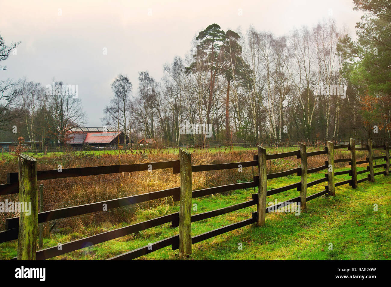 Old Fence And Barn High Resolution Stock Photography And Images Alamy