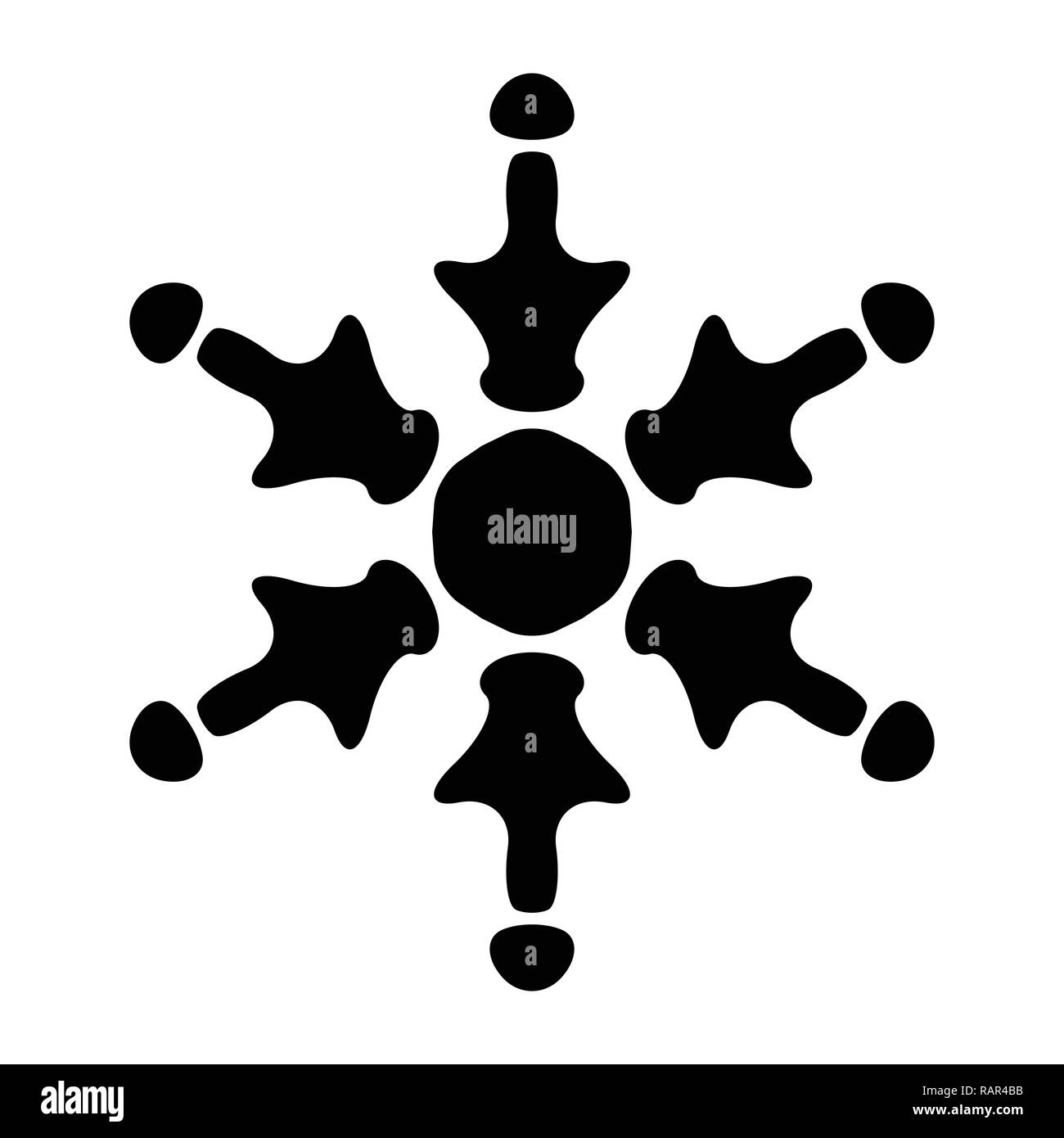 Simple Snowflake Isolated Stock Vector Image & Art - Alamy