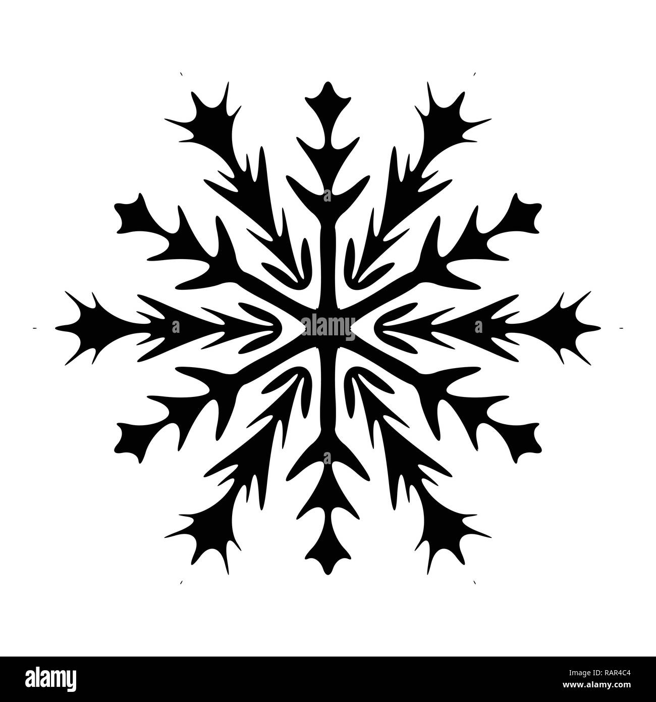 Simple Snowflake Isolated Stock Vector Image & Art - Alamy