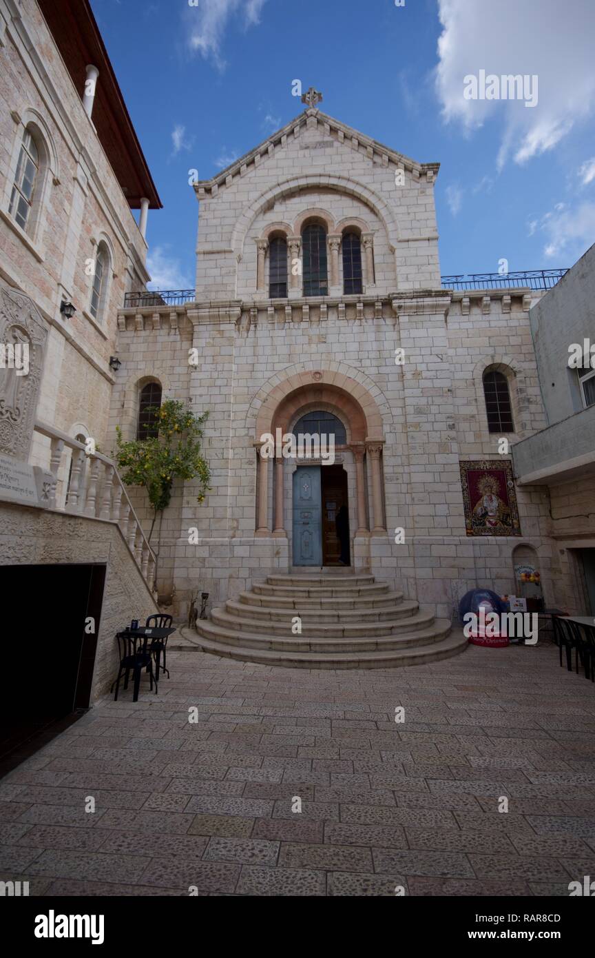 Armenian Catholic church of Our Lady of the Spasm, Jerusalem Stock Photo