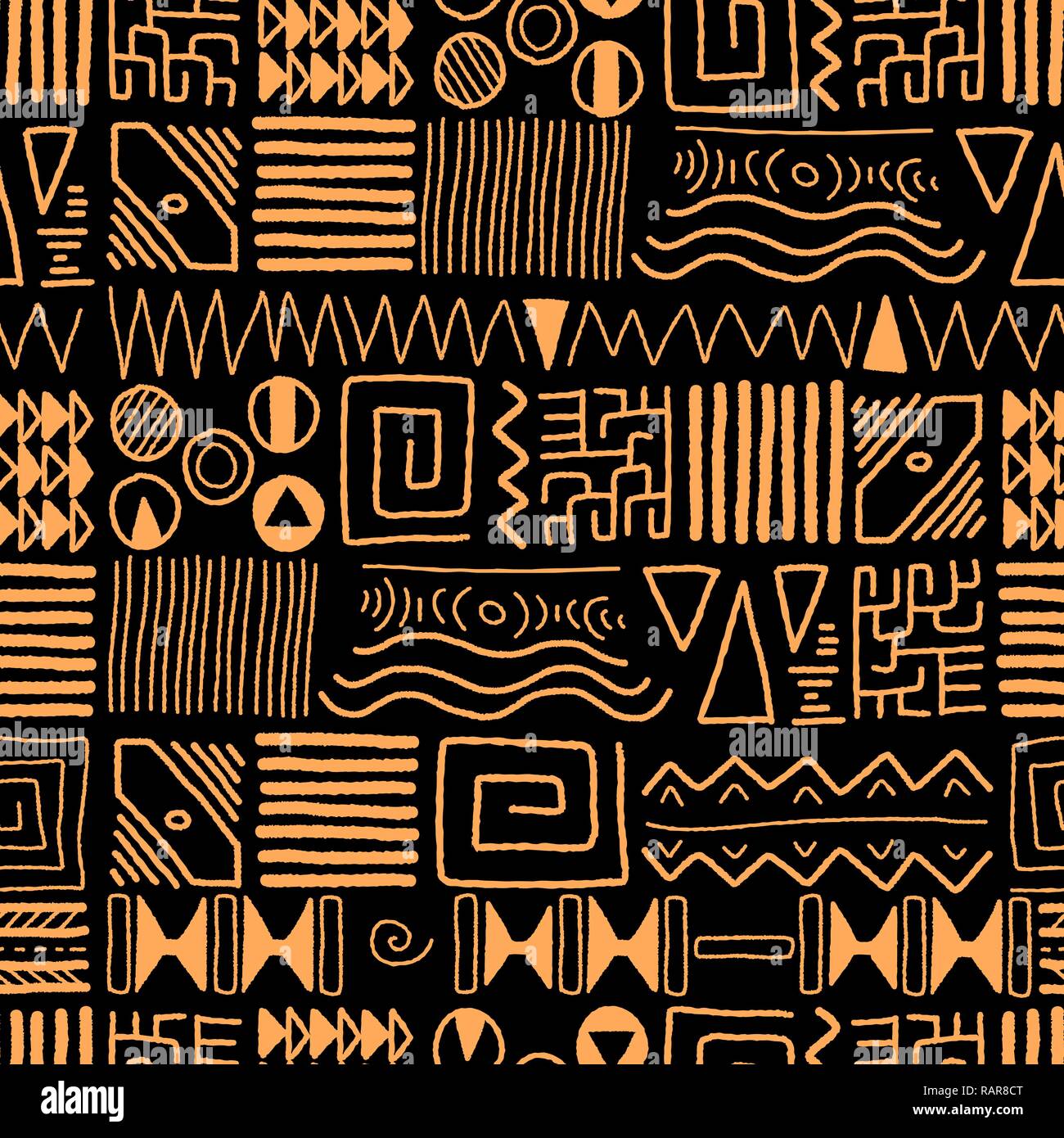 African ethnic pattern - tribal art background. Africa style design. Stock Vector