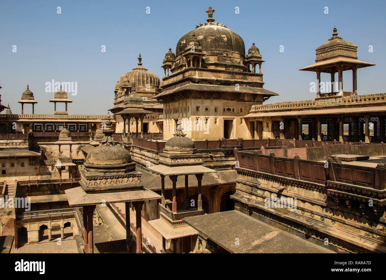 Jahangir Mahal, Orchha, Madhya Pradesh, India Stock Photo