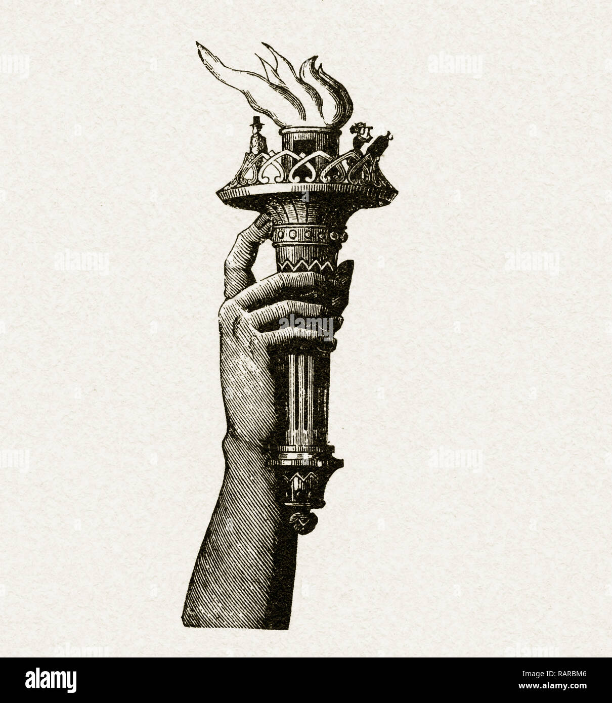 Statue of Liberty Victorian Engraving, 1878 Stock Photo Alamy