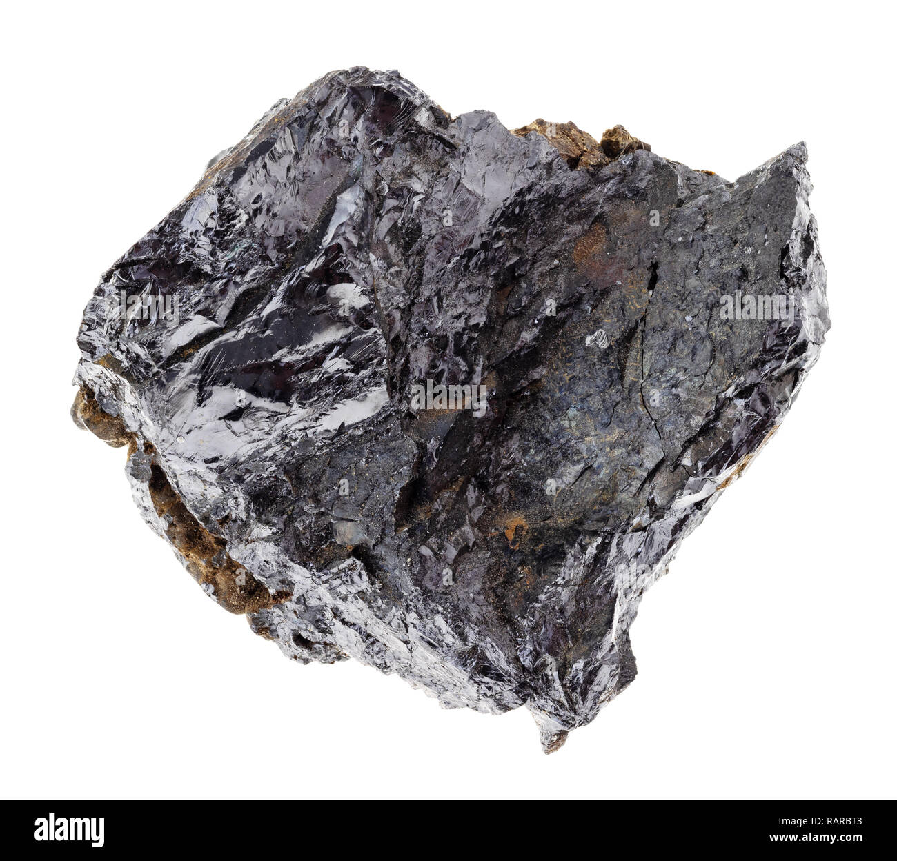 Ground Rutile macro photography of natural mineral from geological collection - rough ...