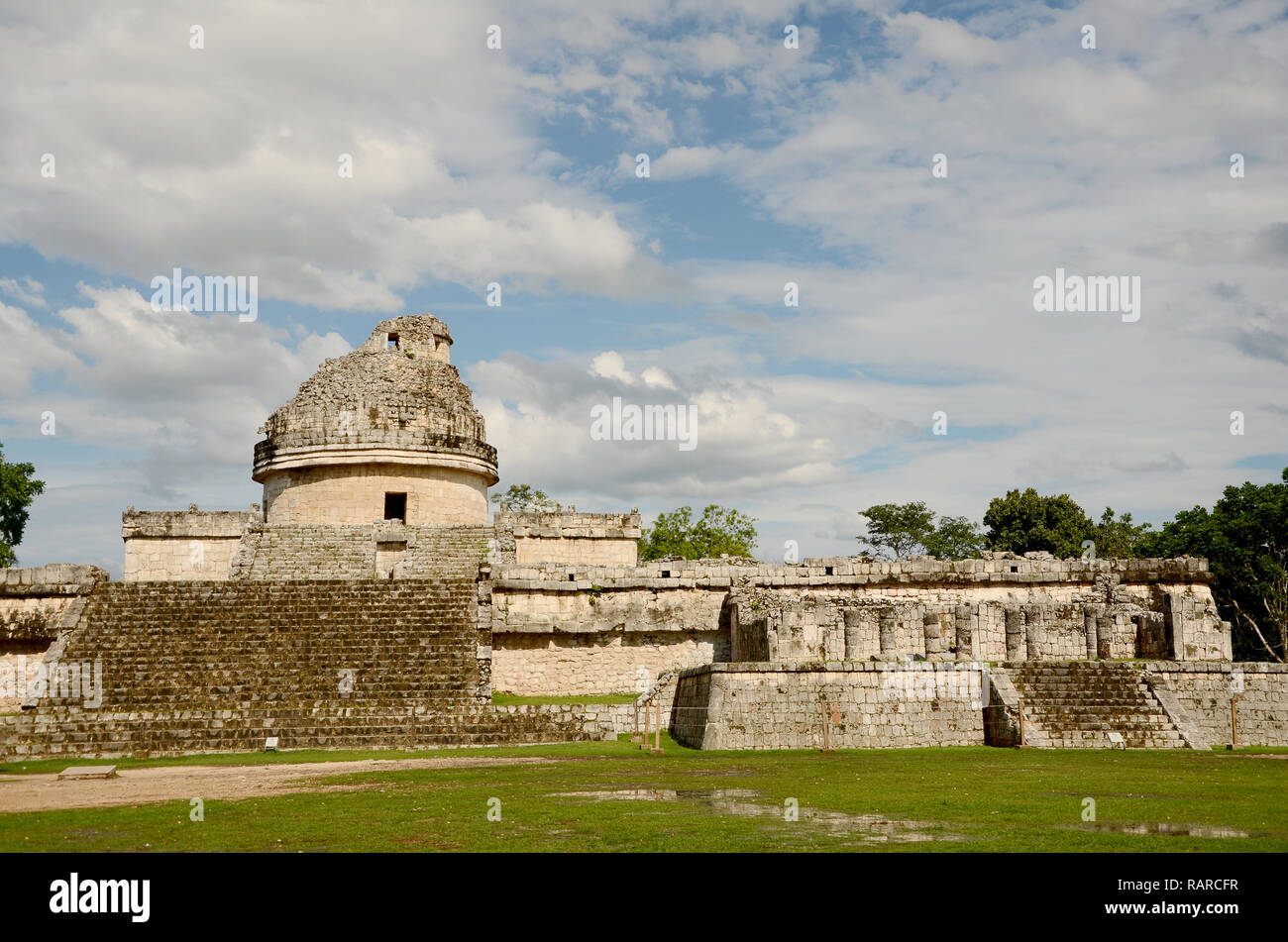 El Caracol, one of the structures at Chichen Itza in Mexico Stock Photo
