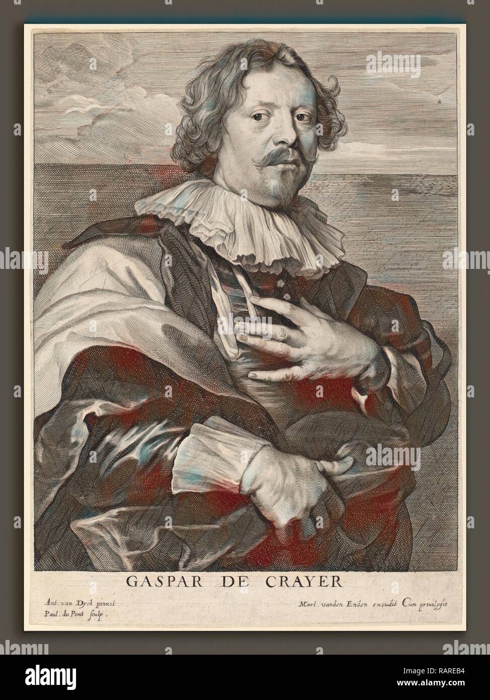 Paulus Pontius after Sir Anthony van Dyck, Gaspar de Crayer, Flemish, 1603 - 1658, . Reimagined by Gibon. Classic art reimagined Stock Photo