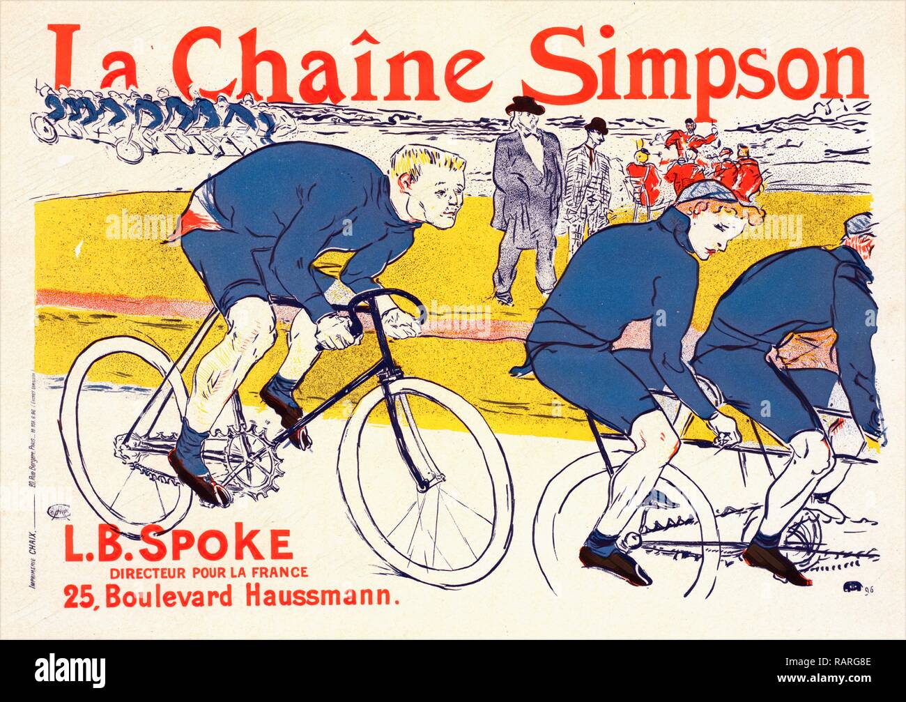 Poster for la Chaîne Simpson. Toulouse-Lautrec, Henri de, 1864-1901, French painter, printmaker, draughtsman and reimagined Stock Photo