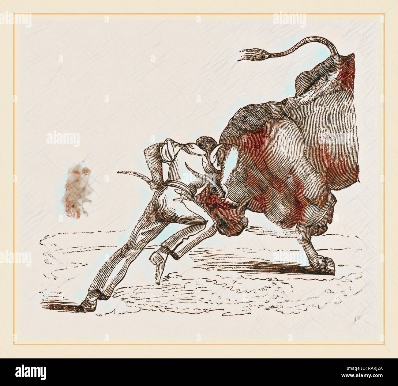 Bull fight. Reimagined by Gibon. Classic art with a modern twist ...