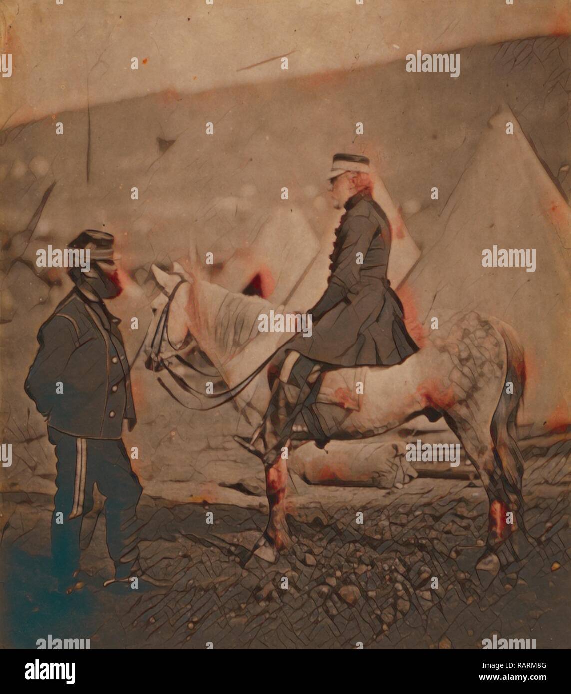 Lieutenant General, the Honourable Sir James Yorke Scarlett, K.C.B., Crimean War, 1853-1856, Roger Fenton historic reimagined Stock Photo