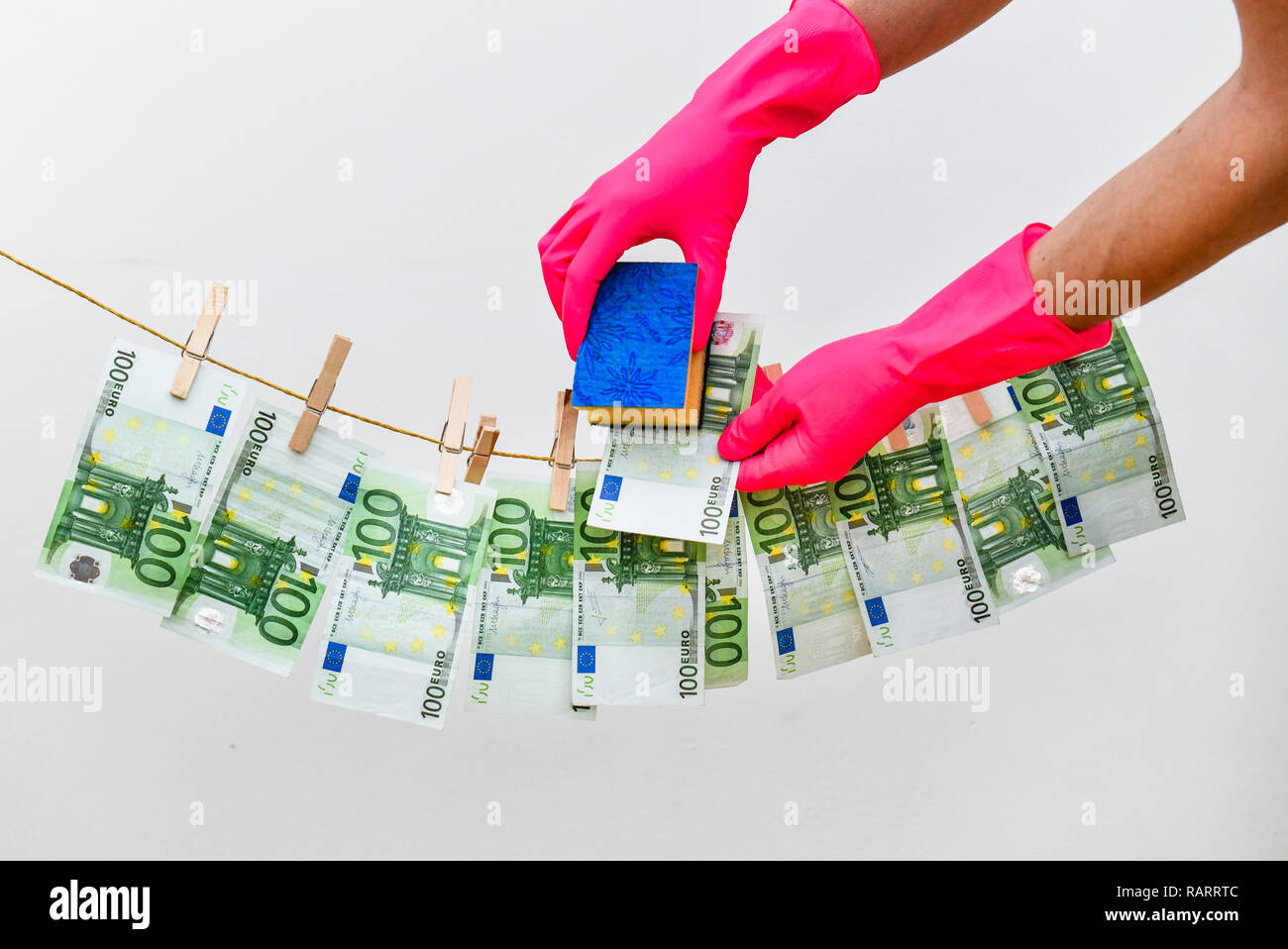 Symbolic photo money-laundering, Symbolfoto Geldwaesche Stock Photo