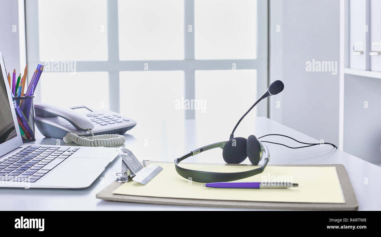 Communication support, call center and customer service help desk Stock ...