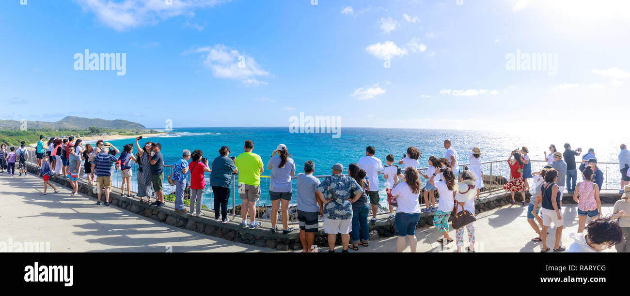 Honolulu Hawaii Dec 24 2018 View Of The Halona Blowhole Honolulu Hawaii Dec 24 2018 View Of The Halona Blowhole