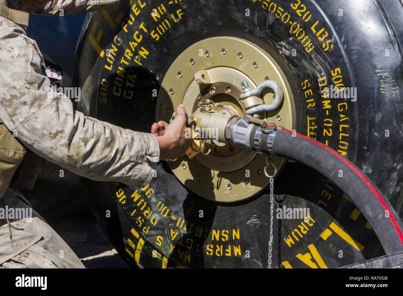 A Marine, with Marine Wing Support Squadron 372, Marine Aircraft Group ...