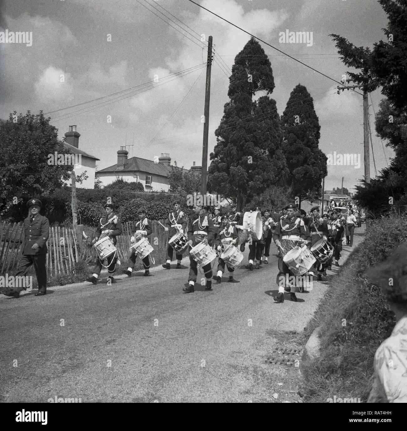1950s military band drums hi-res stock photography and images - Alamy