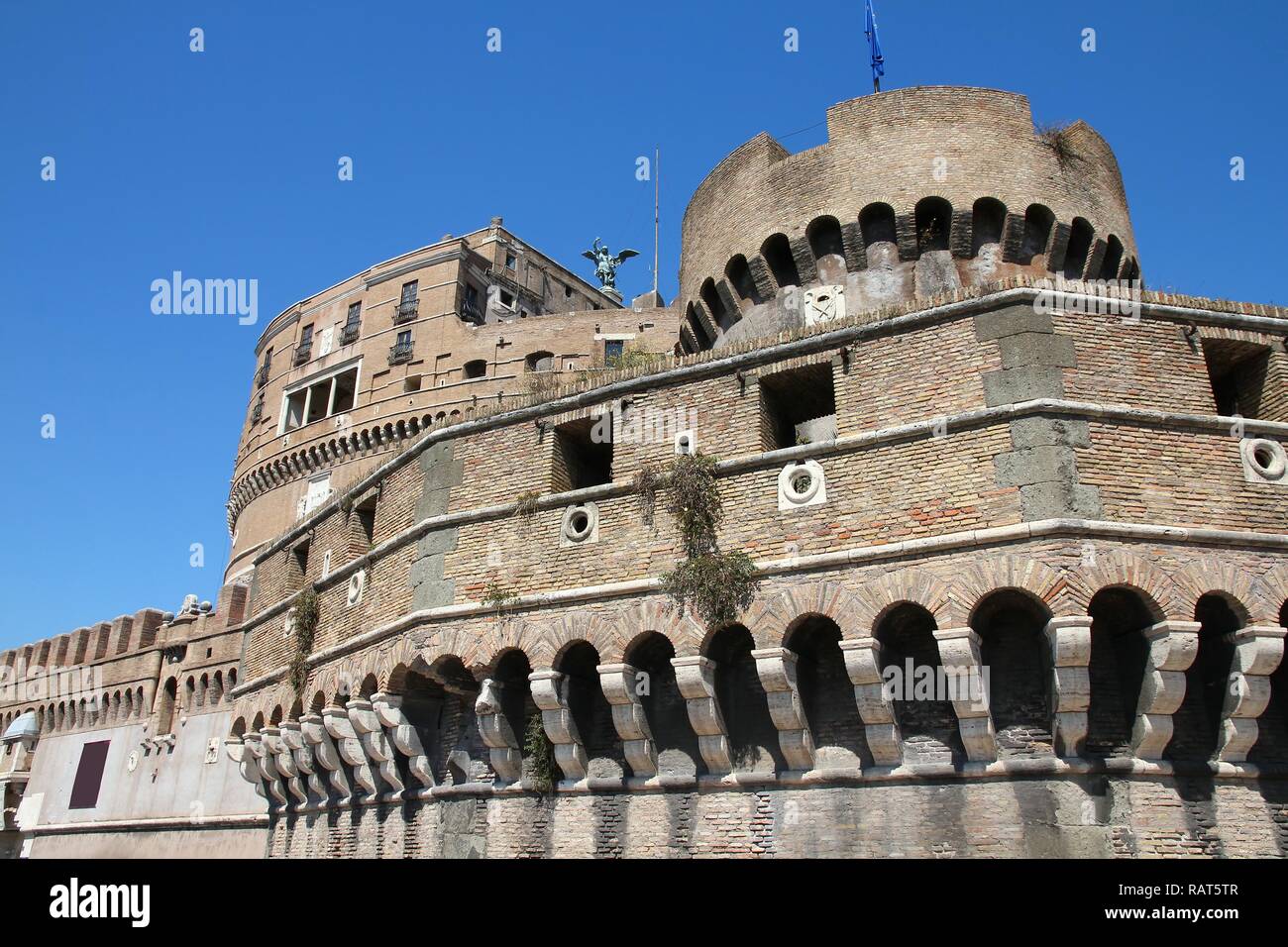 Castle Complicated Rome Rome, Italy. View of famous Castel Sant' Angelo Stock Photo - Alamy