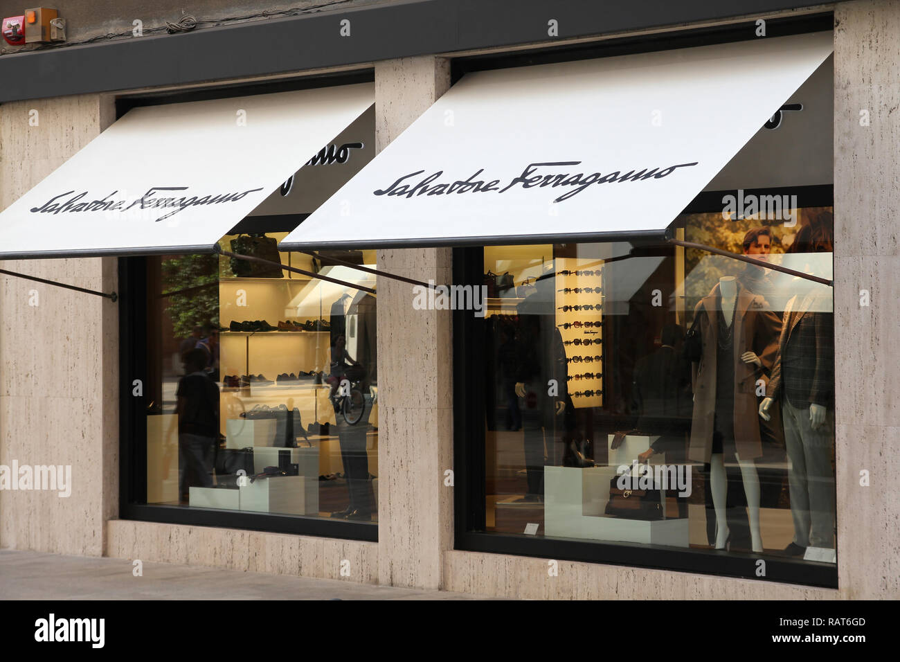 VALENCIA OCTOBER 8 Salvatore Ferragamo store on October 8, 2010 in