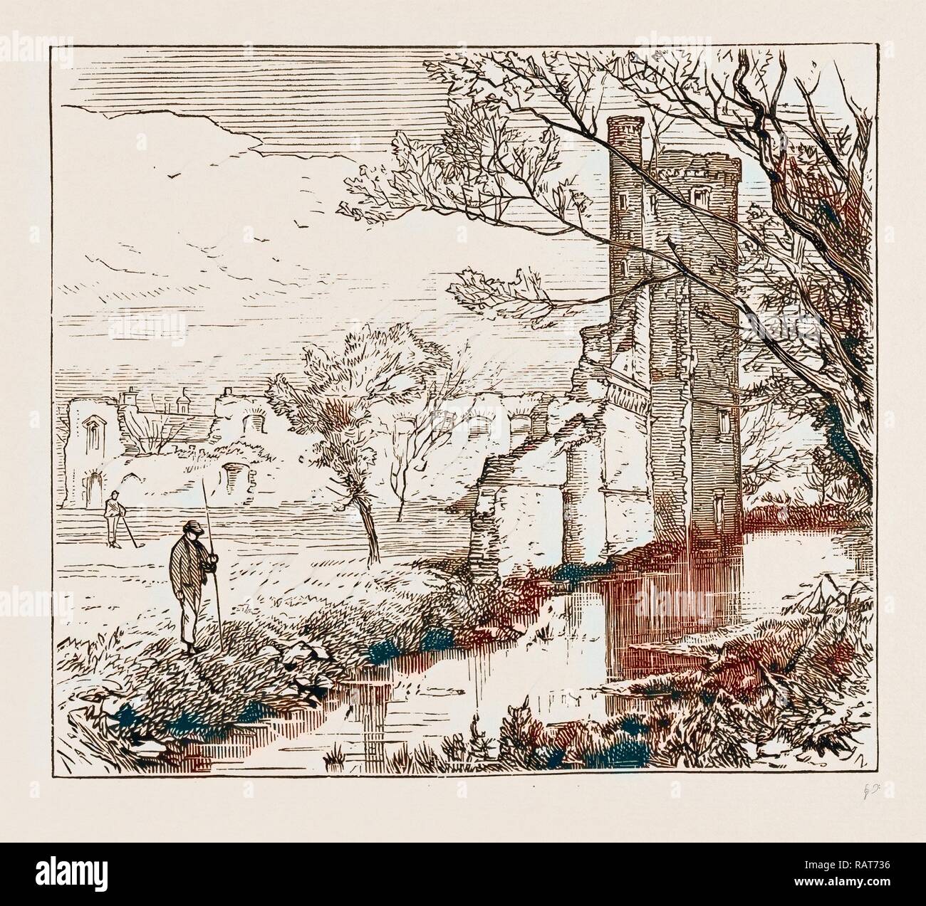 CAISTOR CASTLE, SOCIAL SCIENCE CONGRESS AT NORWICH UK 1873. Reimagined