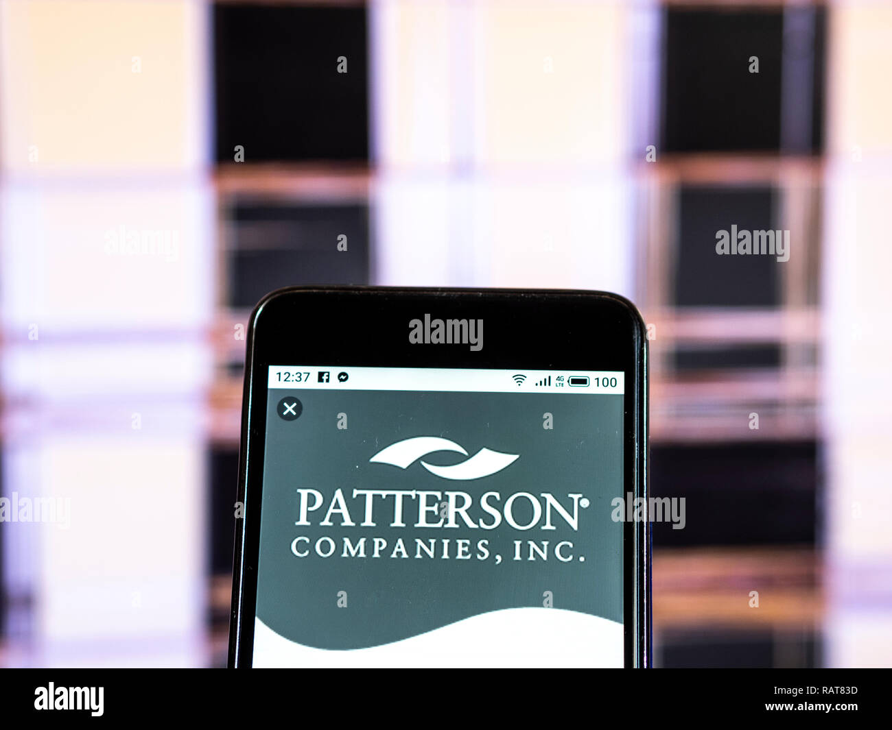 Patterson Companies logo seen displayed on smart phone Stock Photo Alamy